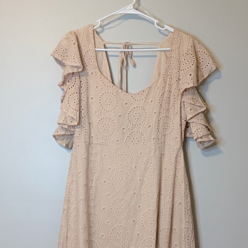 HYFVE Pinkish Cream Eyelet Maxi Dress - Picture 5 of 11